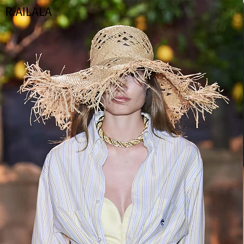 New Women Summer Natural Raffi - Hat Floppy Wide avaliação e preço