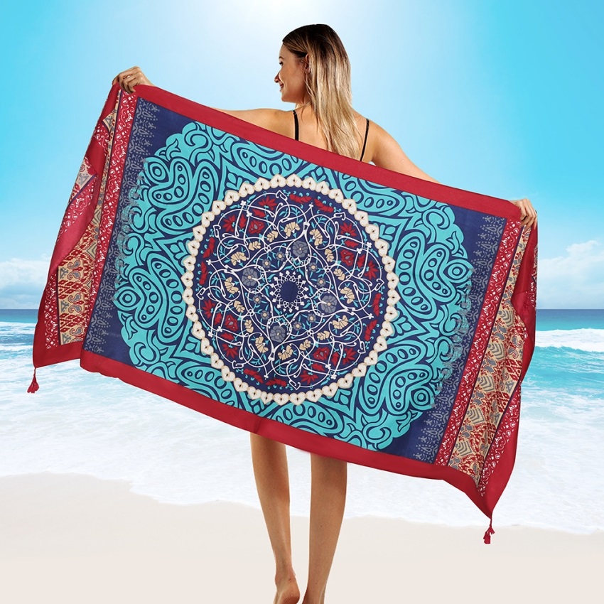 2018 New 90x180cm Twill cotton - Cover Up Kaftan avaliação e preço