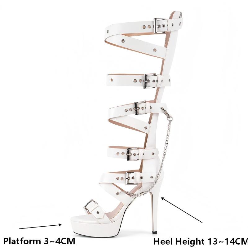 Onlymaker Platform Knee High E - Sandal Strappy Heeled avaliação e preço