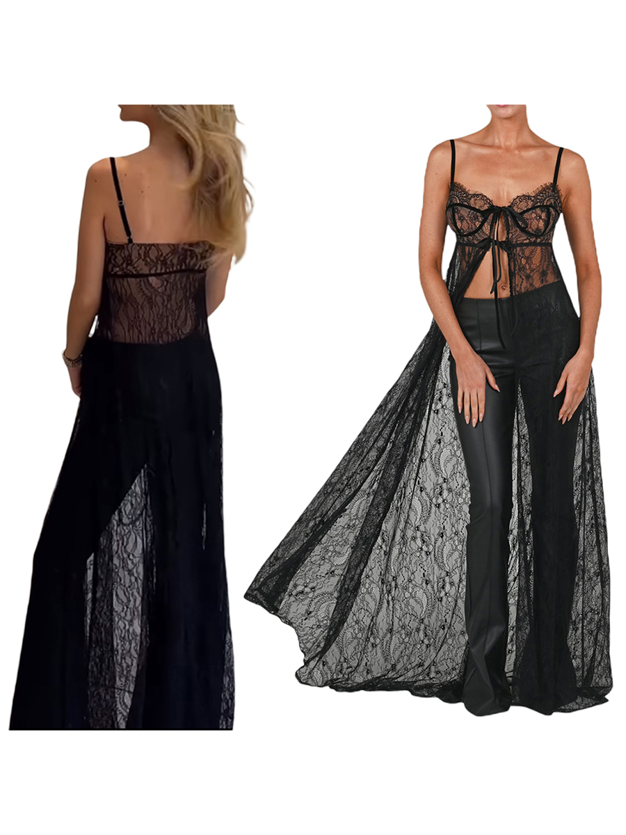 Women Lace Floral See Through  - Kimono Sheer Floral avaliação e preço