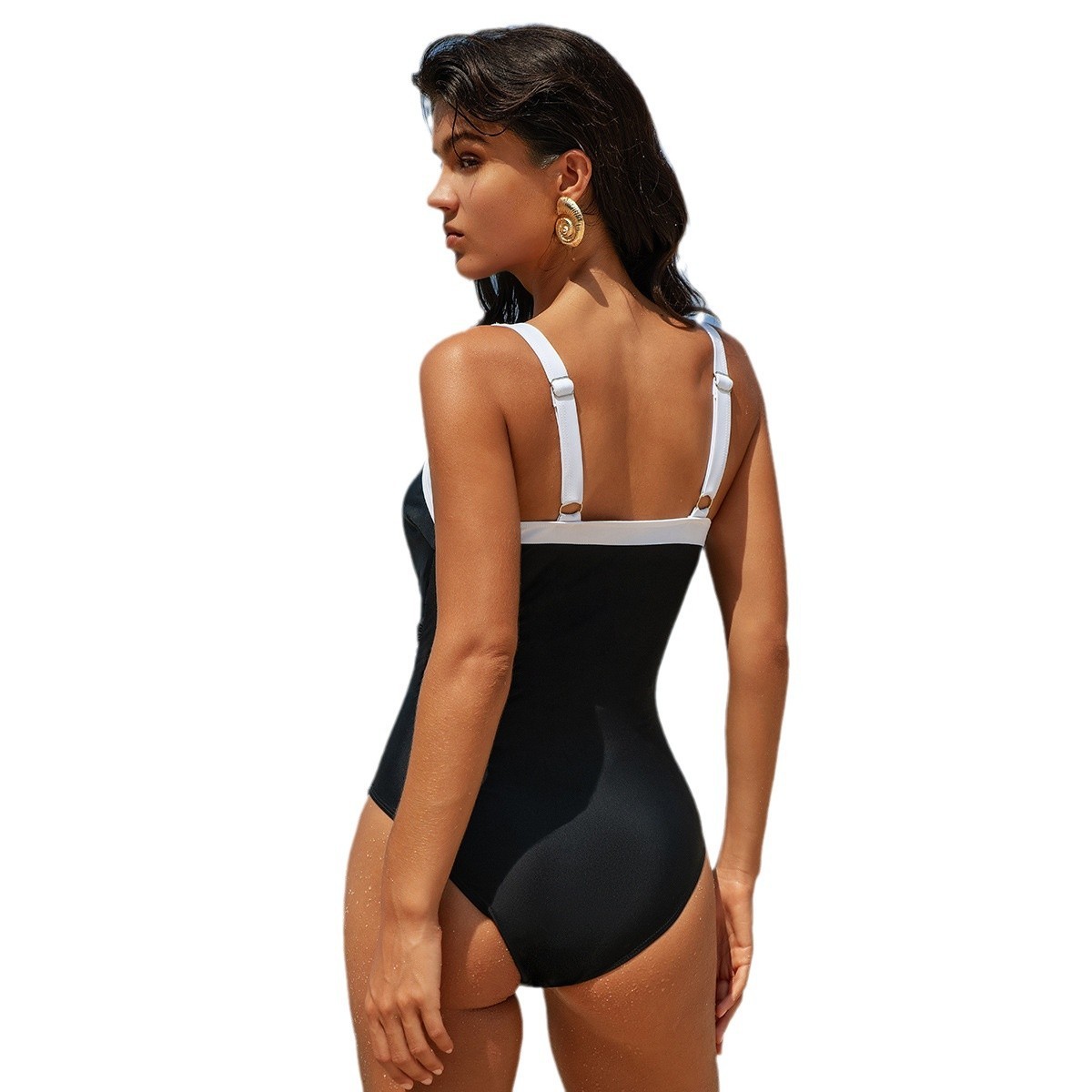Swimwear Woman One Piece Swims - Swimsuit Bikini Ruched avaliação e preço