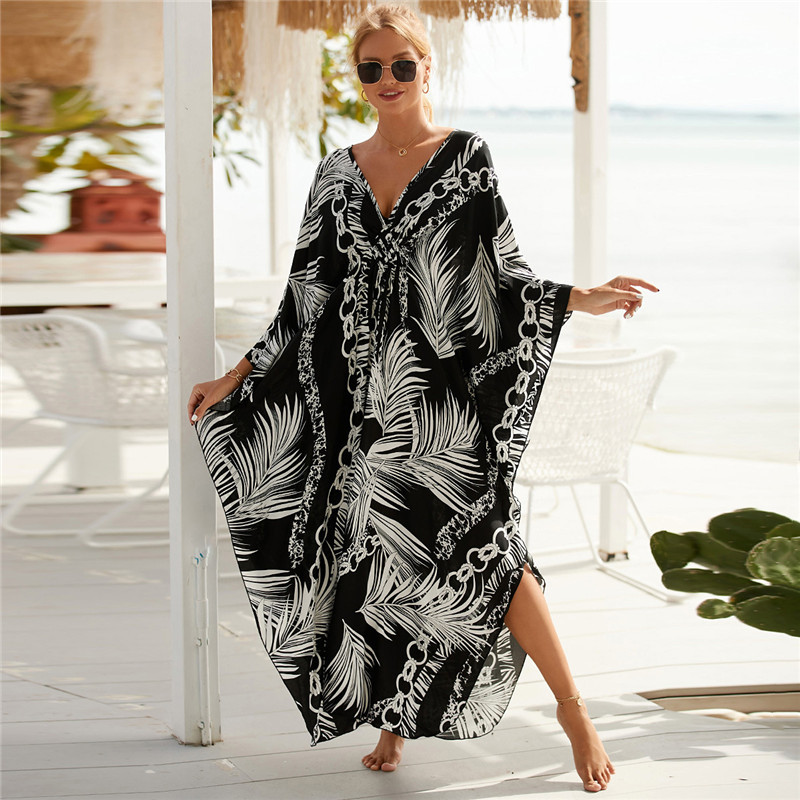Women's Plus Size Animal Print - Cover Up Kaftan avaliação e preço