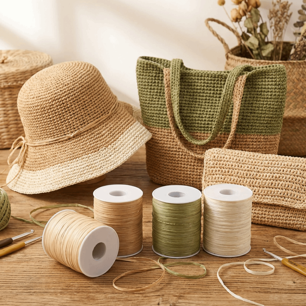 Premium Quality 120M Per Roll  - Crochet Bag Raffia avaliação e preço