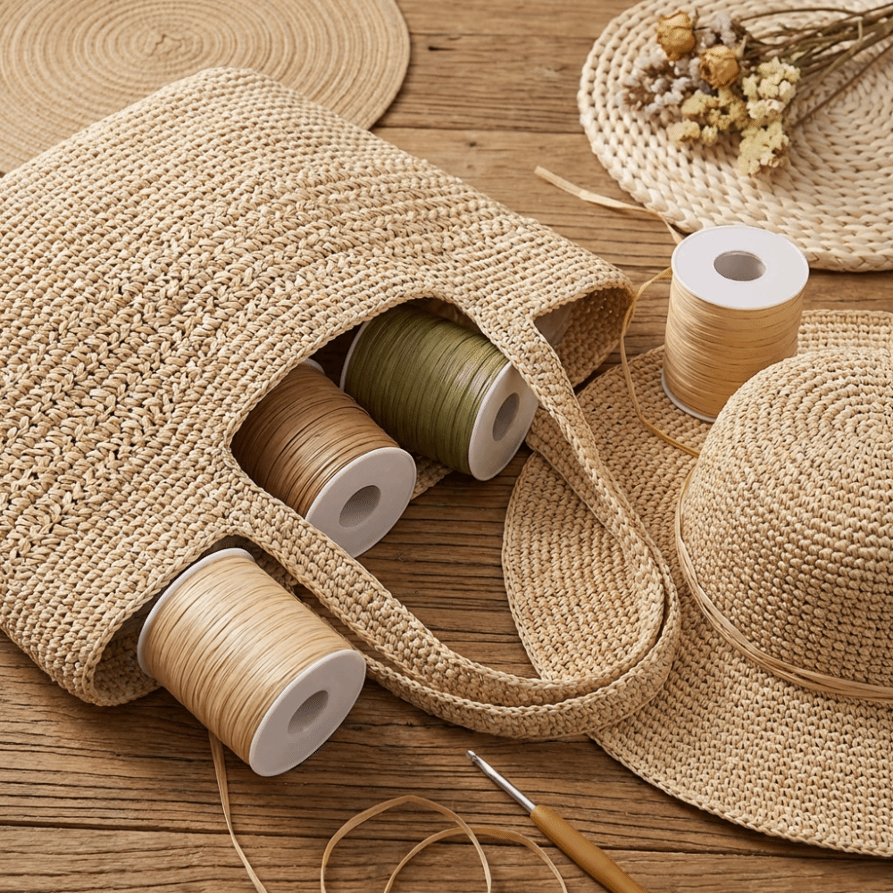 Premium Quality 120M Per Roll  - Crochet Bag Raffia avaliação e preço