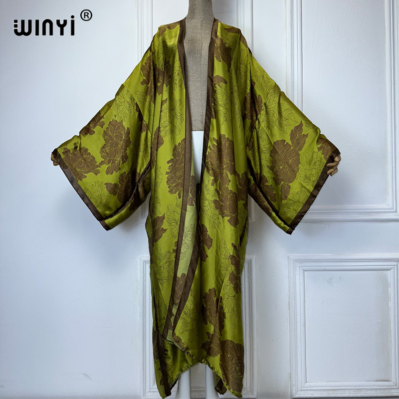 WINYI Africa boho print Kimono - Cover Up Kaftan avaliação e preço