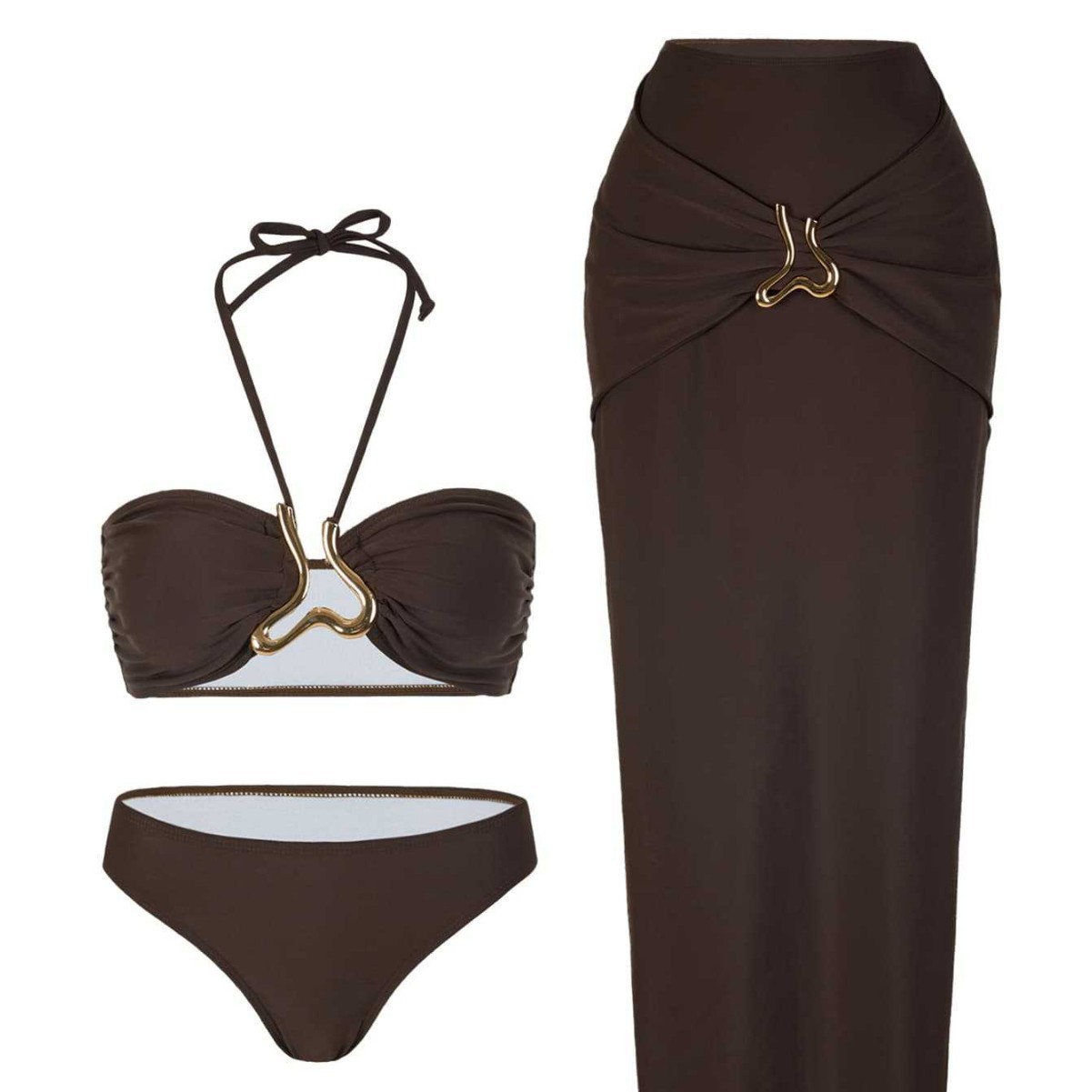 Women Sleeveless Tankini Bikin - Swimsuit Bikini Ruched avaliação e preço