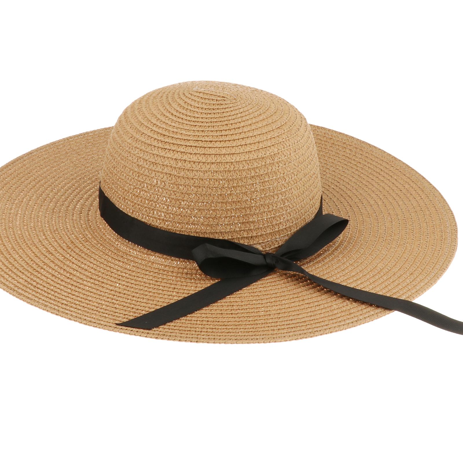 Women Wide Brim Straw Sun Hat  - Hat Floppy Wide avaliação e preço