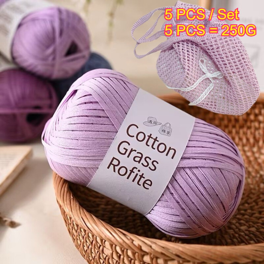 5PCS 250g Raffia Paper Rope Kn - Crochet Bag Raffia avaliação e preço