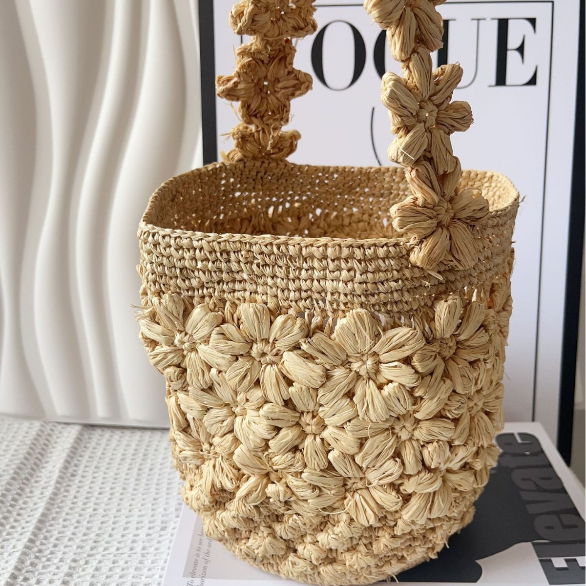 Women Summer Raffia Woven Buck - Crochet Bag Raffia avaliação e preço