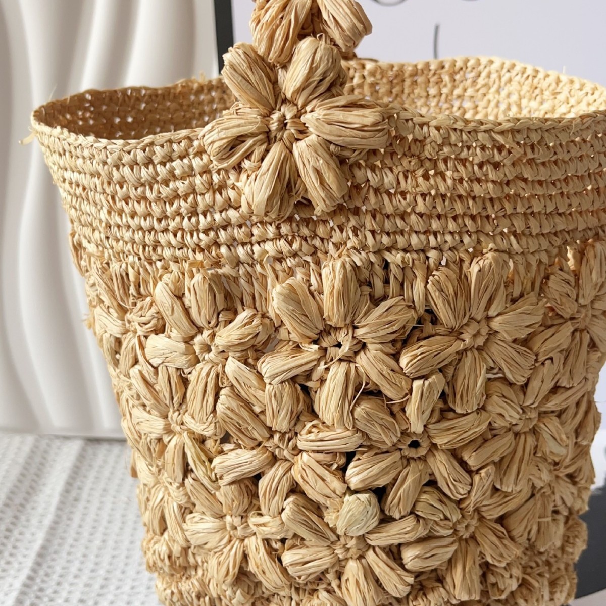 Women Summer Raffia Woven Buck - Crochet Bag Raffia avaliação e preço