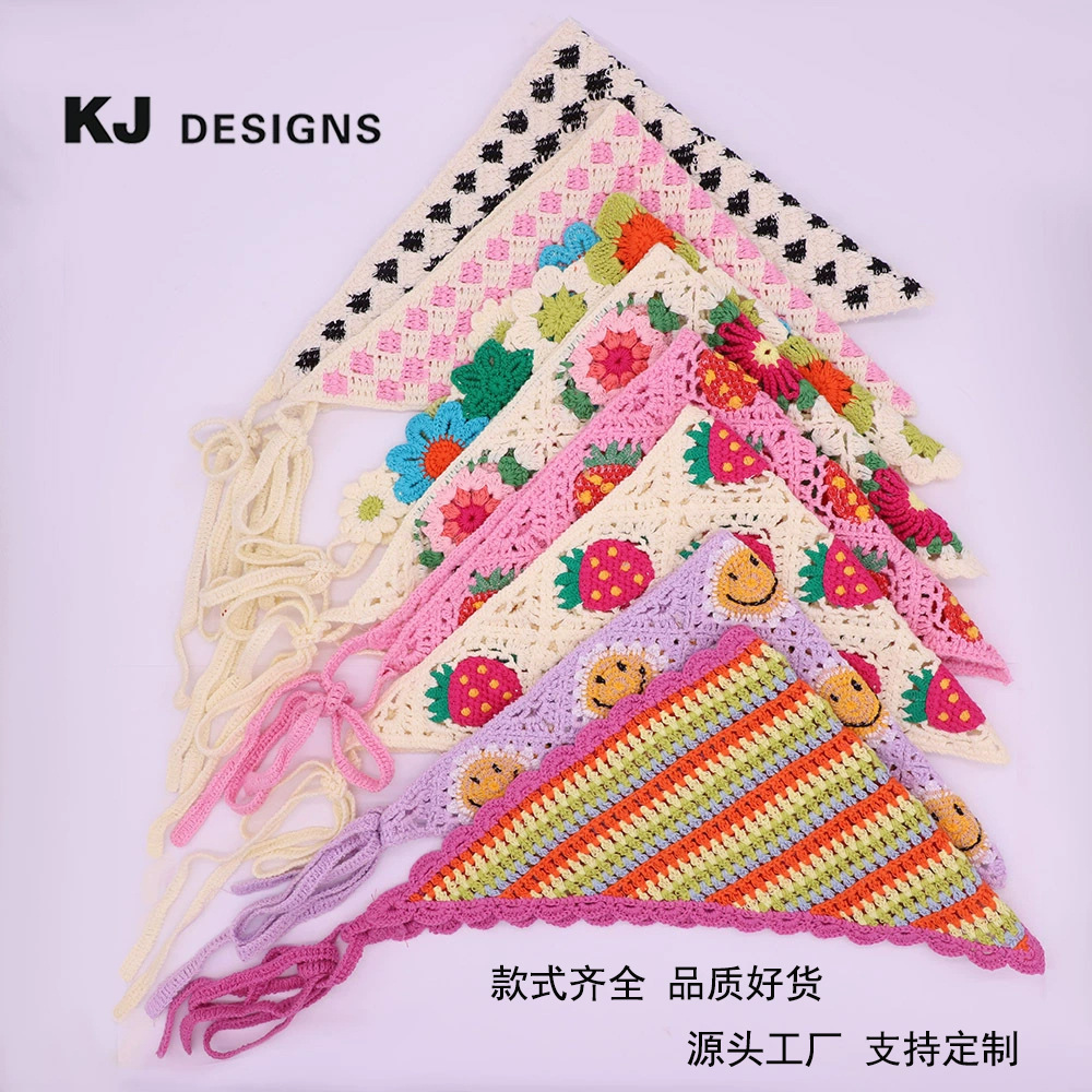 2025 Hand Crochet Daisy Bandan - Headband Summer Knit avaliação e preço