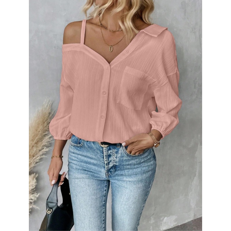 Plus Size1XL-5XL Women Blouses - Blouse Off Shoulder avaliação e preço