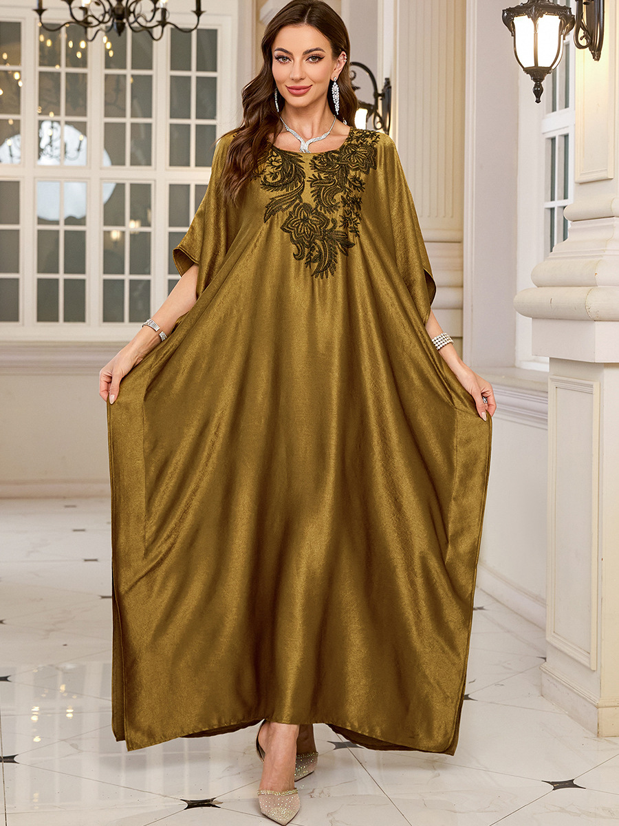 Women Embroidered Long Caftans - Cover Up Kaftan avaliação e preço