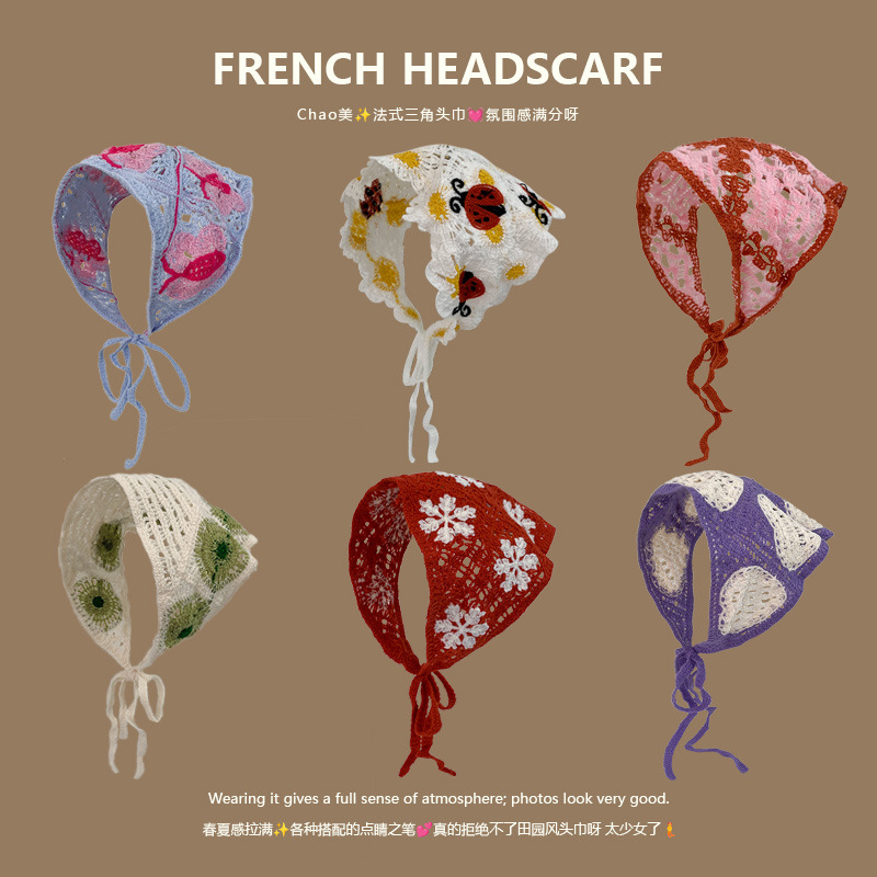 Knit Triangle Headband French  - Headband Summer Knit avaliação e preço