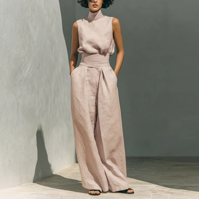 Vintage Solid Cotton Linen Sui - Linen Pant Wide avaliação e preço