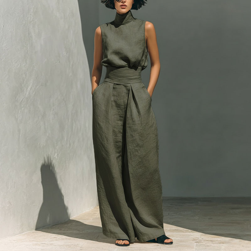 Vintage Solid Cotton Linen Sui - Linen Pant Wide avaliação e preço