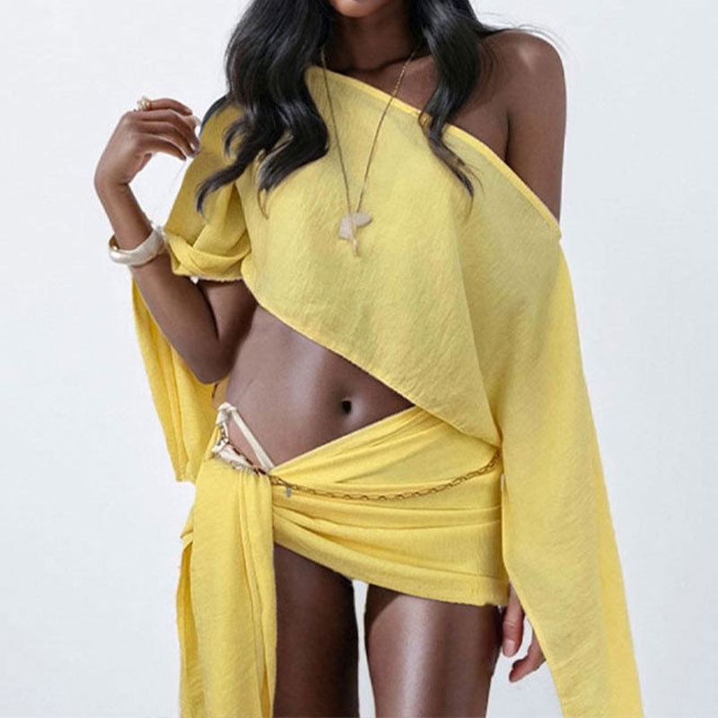Women Two Pieces Sets Summer C - Crop Top Crochet avaliação e preço