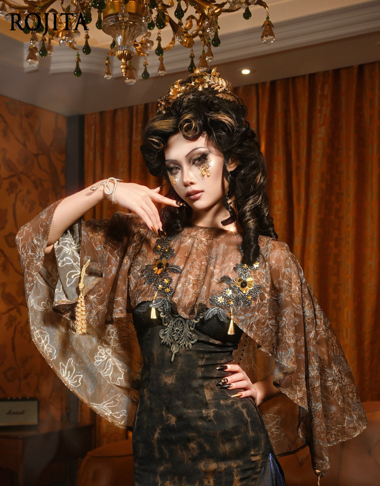 Brown Floral Sheer Kimono Cove - Kimono Sheer Floral avaliação e preço