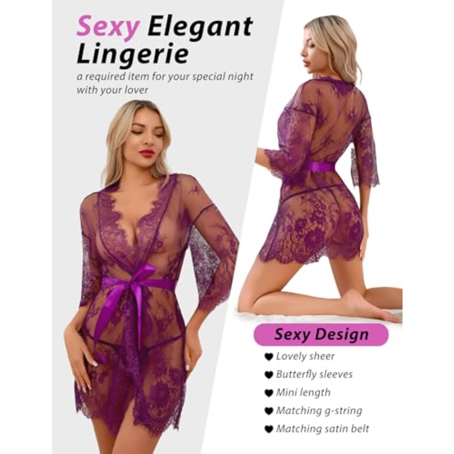 Narcisse Women's Floral Lace K - Kimono Sheer Floral avaliação e preço