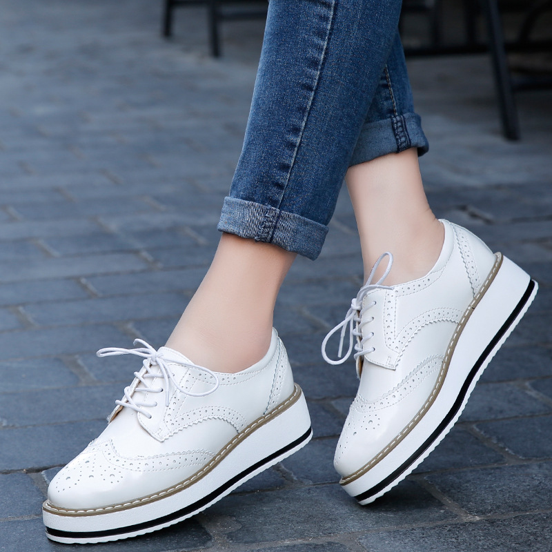 Women Loafers Shoes Leather Th - Wedge Espadrille Women avaliação e preço