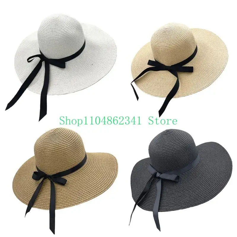 652F Elegant Floppy Straw Hat  - Hat Floppy Wide avaliação e preço