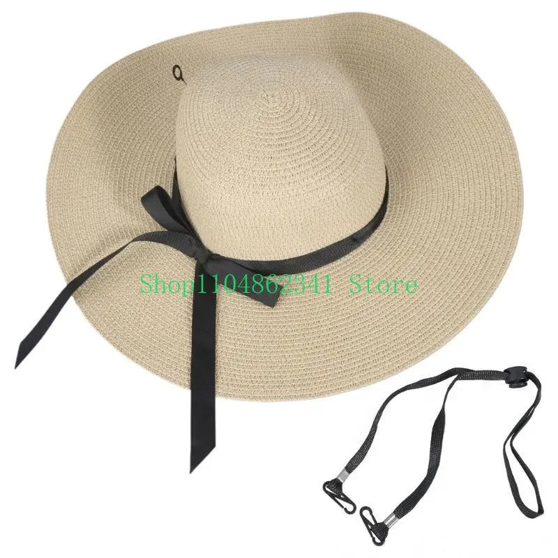 652F Elegant Floppy Straw Hat  - Hat Floppy Wide avaliação e preço