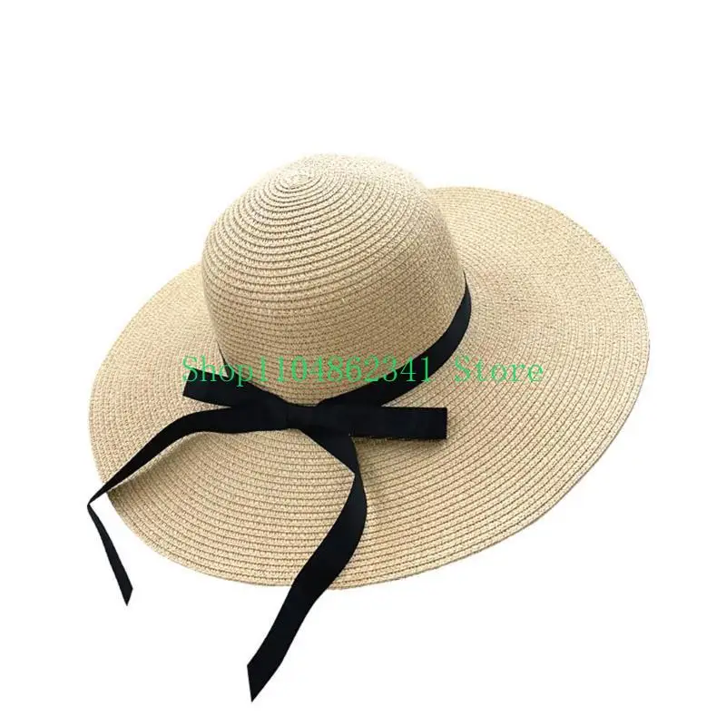 652F Elegant Floppy Straw Hat  - Hat Floppy Wide avaliação e preço